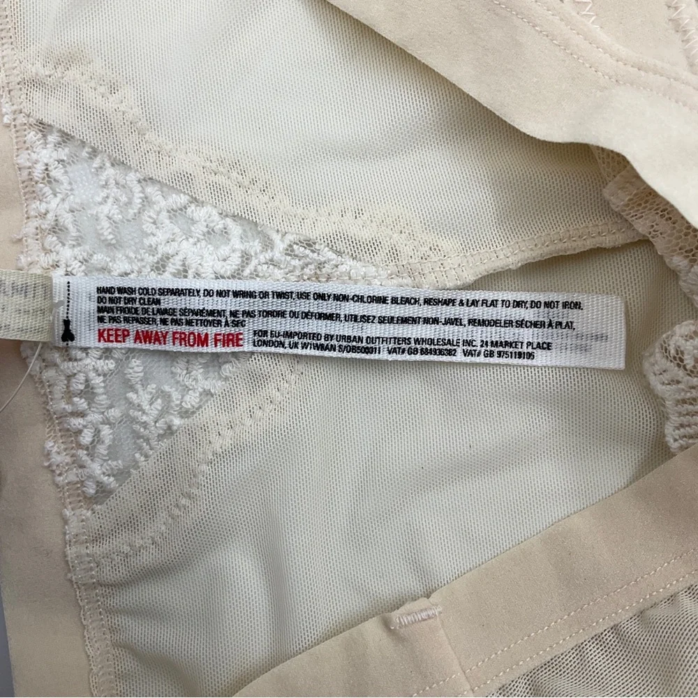 Free People Intimately Daydreamer Hipster Embroidered Mesh Panties Nude Size XS